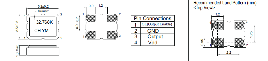 HSO321S 3225 32.768K OSC HSO321S 3225 32.768K OSC