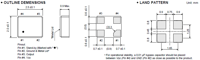 FCXO-05E_2.5_2.0 OSC FCXO-05E_2.5_2.0 OSC