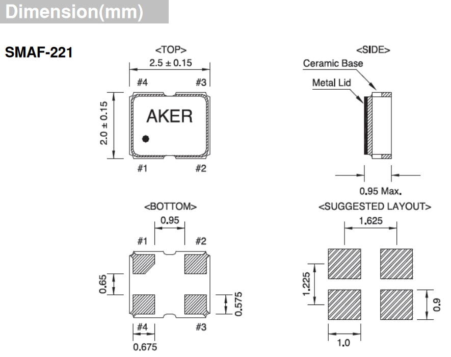 SMAF-221 2520 OSC SMAF-221 2520 OSC