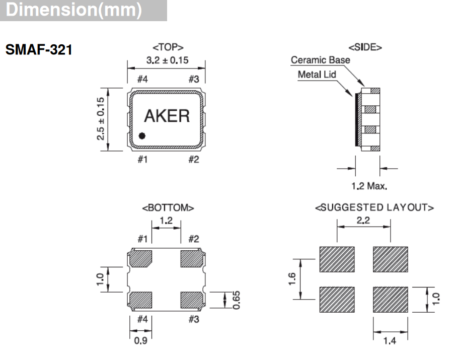 SMAF-321 3225 OSC SMAF-321 3225 OSC