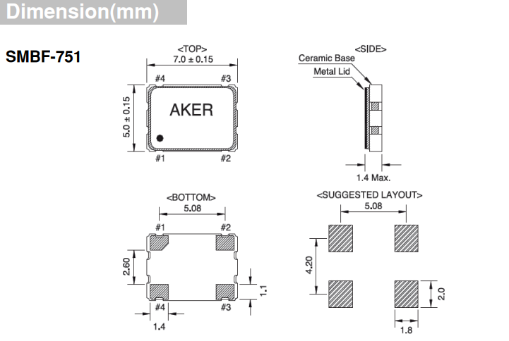 SMBF-751 7050 OSC SMBF-751 7050 OSC