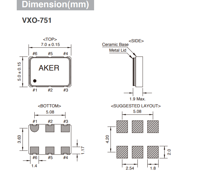 VXO-751 7050 VCXO VXO-751 7050 VCXO