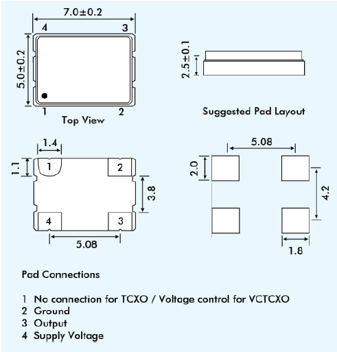 EMQF574T 7050 TCXO EMQF574T 7050 TCXO