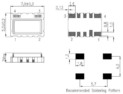 T-95000 7050 TCXO T-95000 7050 TCXO