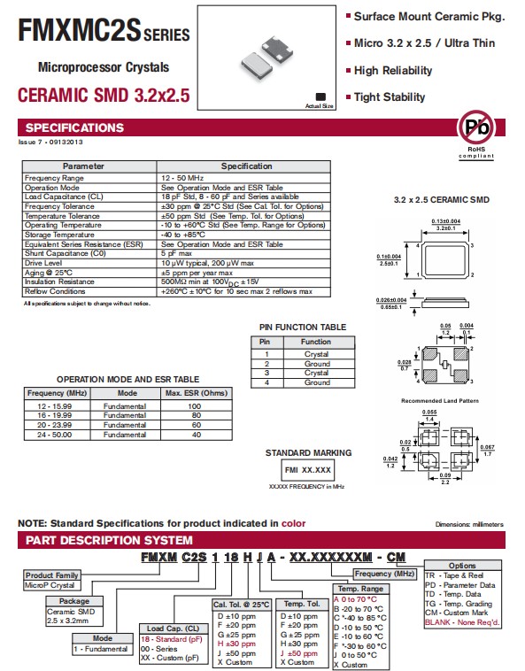 FMXMC2S-3225 FMXMC2S-3225
