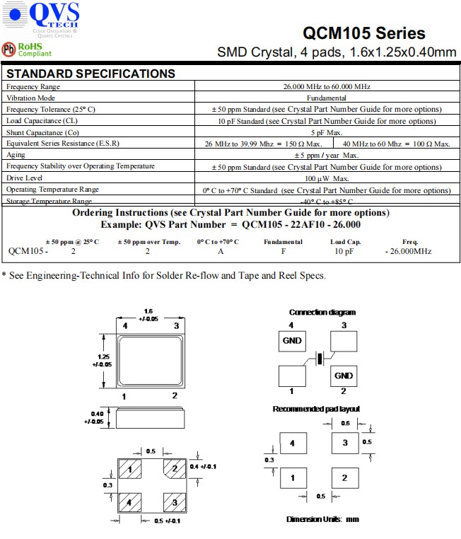 QCM105-1 QCM105-1